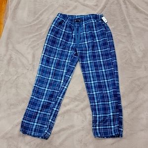 Lucky Brand Fleece Blue Plaid Sleep Pants XL